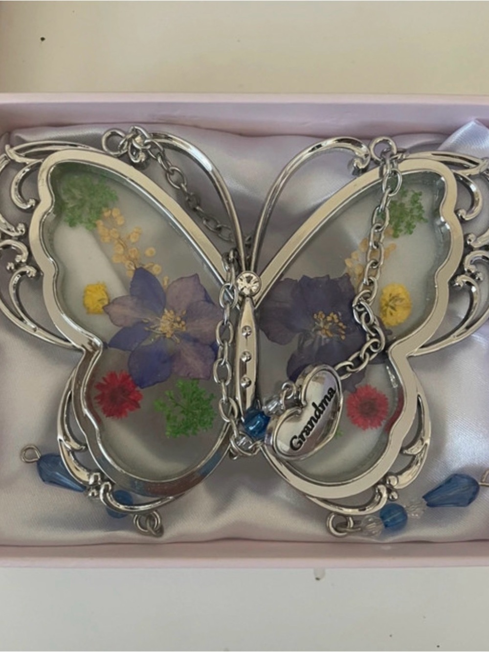 Butterfly glass windchime for grandma